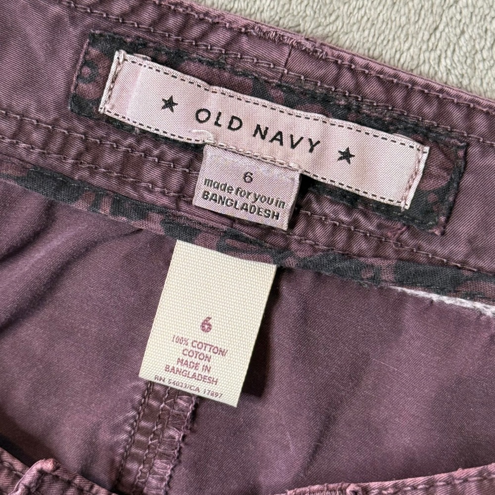 Old Navy y2k Cargo Mini Skirt Size 6 Purple Utility Gorpcore Indie Goblin BOHO - Picture 2 of 8